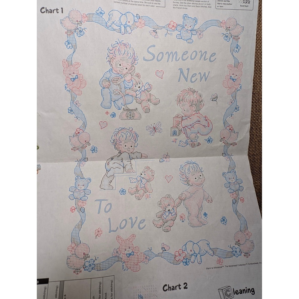 Dimensions Baby Hugs Someone New Baby Quilt Pattern Chart 72963 Vintage 2003